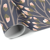 Delicate Pink Buds on Brown Branches ラッピングペーパー (ロールコーナー)