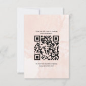 Delicate Pink Cream Floral Wedding RSVP Cards (裏面)