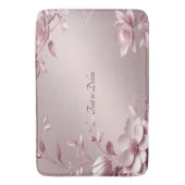 Delicate Pink Floral Bath Mat バスマット (正面縦)