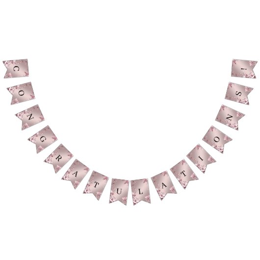 Delicate Pink Floral Bunting Flag バンティングフラッグ (全)
