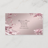 Delicate Pink Floral Business Card 名刺 (裏面)
