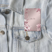 Delicate Pink Floral Button 缶バッジ (インサイチュ)
