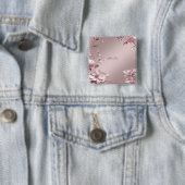 Delicate Pink Floral Button 缶バッジ (インサイチュ)
