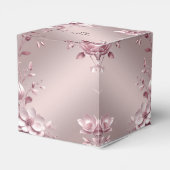 Delicate Pink Floral Favor Box フェイバーボックス (裏面サイド)