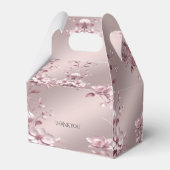 Delicate Pink Floral Favor Box フェイバーボックス (裏面サイド)