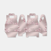 Delicate Pink Floral Favor Box フェイバーボックス (折り畳みなし)