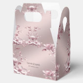 Delicate Pink Floral Favor Box フェイバーボックス (オープン)