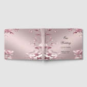 Delicate Pink Floral Frame Guest Book ゲストブック (全面)