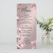 Delicate Pink Floral Frame Menu メニュー (スタンド正面)