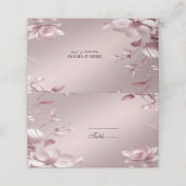 Delicate Pink Floral Frame Place Card プレイスカード (外部開封)