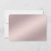 Delicate Pink Floral Frame RSVP Card (裏面)