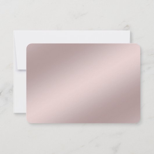 Delicate Pink Floral Frame RSVP Card (裏面)