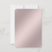 Delicate Pink Floral Frame RSVP Card (裏面)