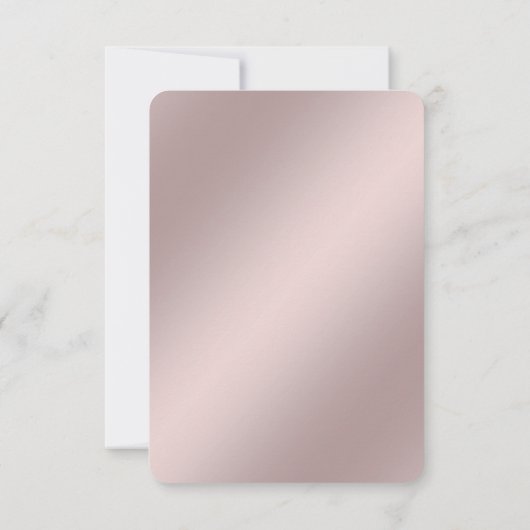 Delicate Pink Floral Frame RSVP Card (裏面)