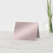 Delicate Pink Floral Frame Thank You Card サンキューカード (裏面)