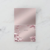 Delicate Pink Floral Frame Thank You Card サンキューカード (内部)