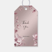 Delicate Pink Floral Gift Tag ギフトタグ (裏面)