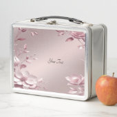 Delicate Pink Floral Lunch box メタルランチボックス (インサイチュ)