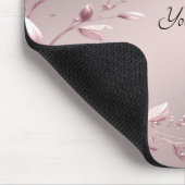 Delicate Pink Floral Mousepad マウスパッド (コーナー)