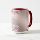 Delicate Pink Floral Mug マグカップ (正面右)