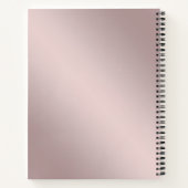 Delicate Pink Floral Notebook ノートブック (裏面)