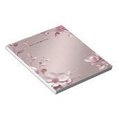 Delicate Pink Floral Notepad ノートパッド (アングル)
