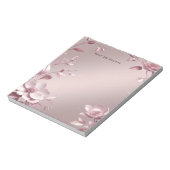Delicate Pink Floral Notepad ノートパッド (回転)