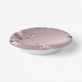 Delicate Pink Floral Paper Bowls ペーパーボウル (傾斜あり)