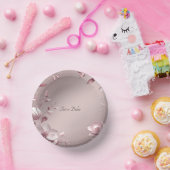 Delicate Pink Floral Paper Bowls ペーパーボウル (パーティー)