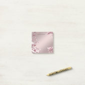 Delicate Pink Floral Post it Notes ポストイット (デスク上)