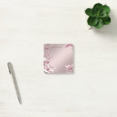Delicate Pink Floral Post it Notes ポストイット (オフィス)