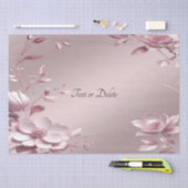 Delicate Pink Floral Tissue Paper 薄葉紙 (クラフト)