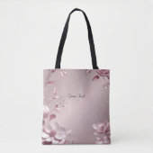 Delicate Pink Floral Tote Bag トートバッグ (正面)
