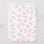 Delicate Pink Flower Retirement Party Invitation 招待状 (裏面)