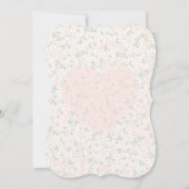 Delicate Pink Flowers Baby Shower Invitation 招待状 (裏面)