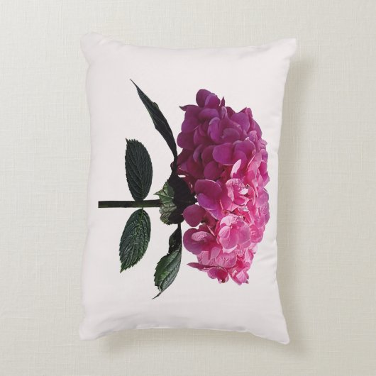 Delicate Pink Hydrangea アクセントクッション (裏面(縦))