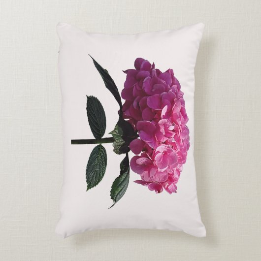 Delicate Pink Hydrangea アクセントクッション (正面(垂直))