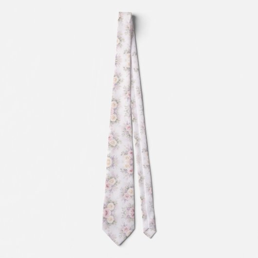 Delicate Pink & Lilac Soft Pastel ネクタイ (正面)