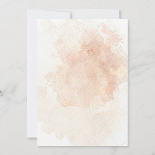 Delicate Pink Shades Glitter Glass Effect Rose  招待状 (裏面)