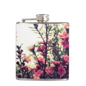 Delicate Pink Wild Flower Meadow Photo フラスク (正面)