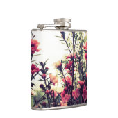 Delicate Pink Wild Flower Meadow Photo フラスク (右)