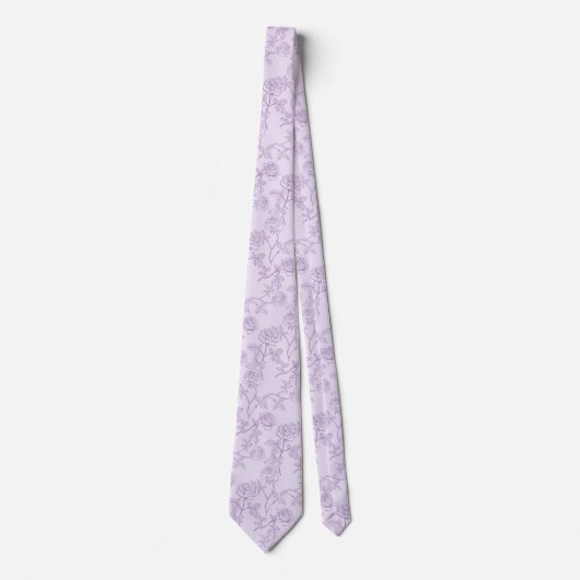 Delicate purple and lavender roses ネクタイ (正面)