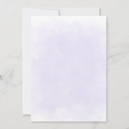 Delicate Purple Floral Wedding Save the Date 招待状 (裏面)