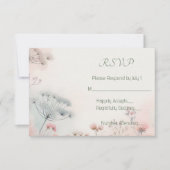 Delicate Queen Anne's Lace 出欠カード (正面)