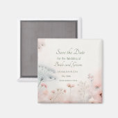 Delicate Queen Anne's Lace Save the Date Magnet マグネット (正面/裏面)