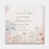 Delicate Queen Anne's Lace Save the Date Magnet マグネット (正面)