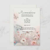 Delicate Queen Anne's Lace Wedding Accommodation  エンクロージャーカード (正面/裏面)