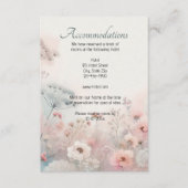 Delicate Queen Anne's Lace Wedding Accommodation  エンクロージャーカード (正面)