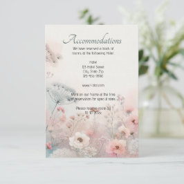 Delicate Queen Anne's Lace Wedding Accommodation エンクロージャーカード