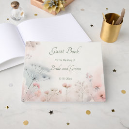 Delicate Queen Anne's Lace Wedding Guest Book ゲストブック